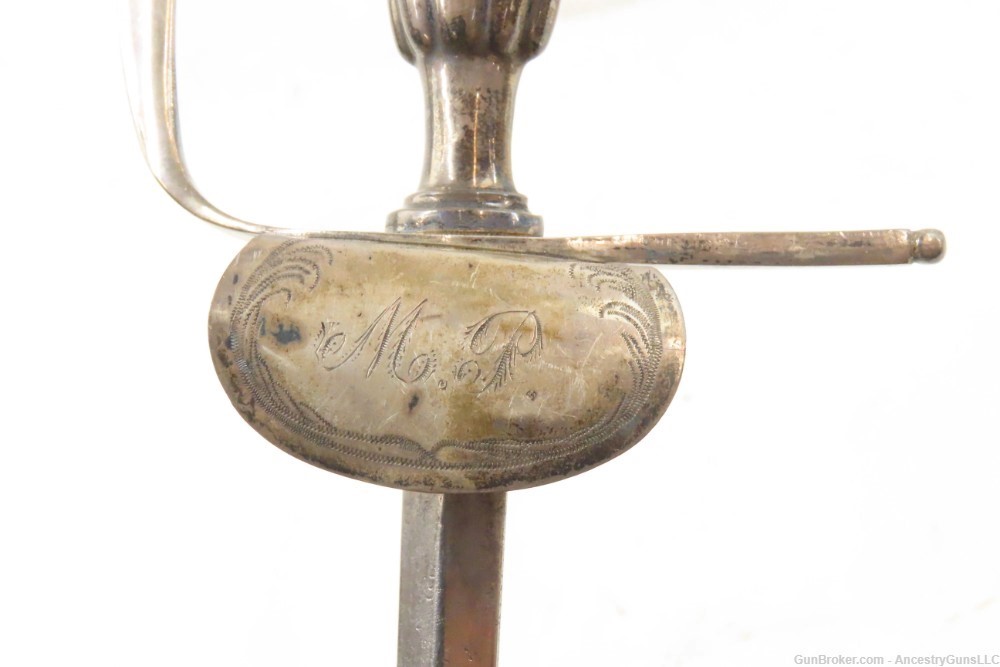 Inscribed CHILD’S SHORT SWORD  Initials “M.P.” with SILVER HILT 23” OVERALL-img-5