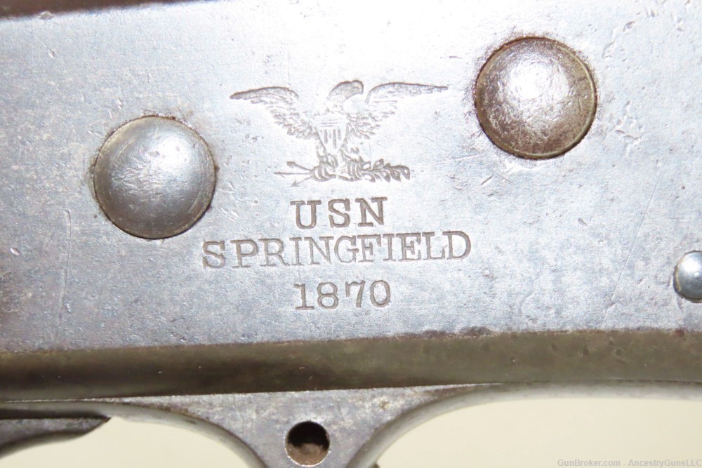 RARE Antique U.S. SPRINGFIELD M1870 NAVY Rolling Block Rifle ANCHOR MARKED -img-14