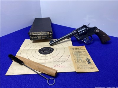 1937 Colt Officers Model Target .38 Spl 6" *3rd ISSUE HEAVY BARREL MODEL*