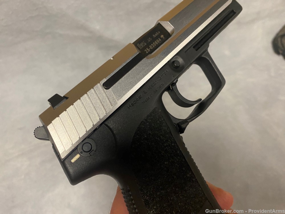 HECKLER & KOCH USP 45 STAINLESS 45 ACP 4.25"RARE EARLY *USED* PENNY AUCTION-img-6