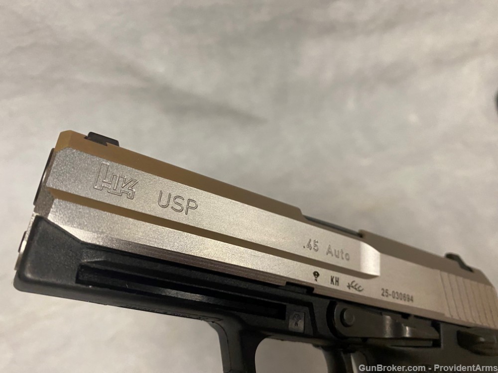 HECKLER & KOCH USP 45 STAINLESS 45 ACP 4.25"RARE EARLY *USED* PENNY AUCTION-img-13