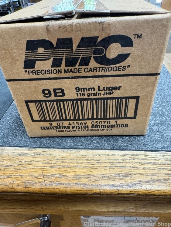 PMC 9mm 115 Grain JHP 1000 Round Case #9B-img-0