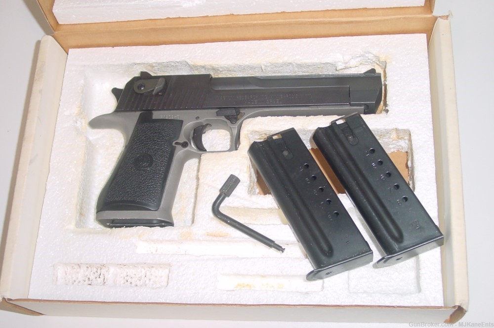 Made in Israel IMI Magnum Research Desert Eagle .44Mag pistol w/3 magazines-img-1
