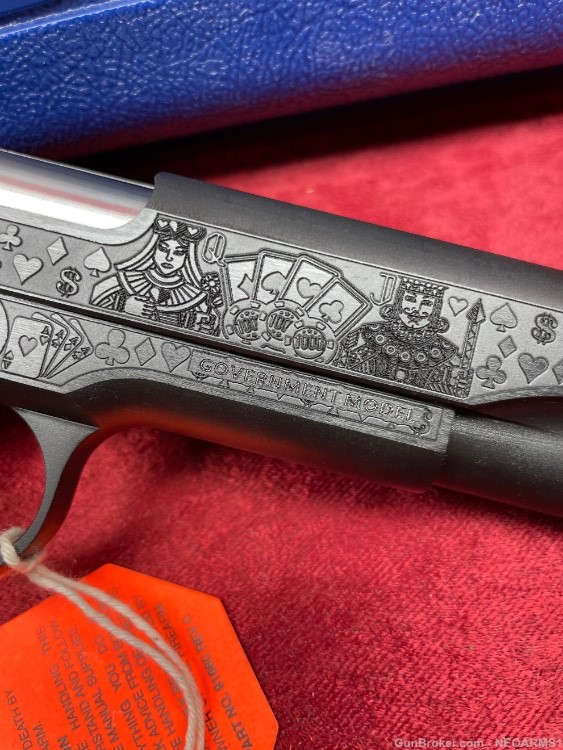 NIB Colt 1911 Government 45 acp . Stunning (Gambler) Engraved!-img-9