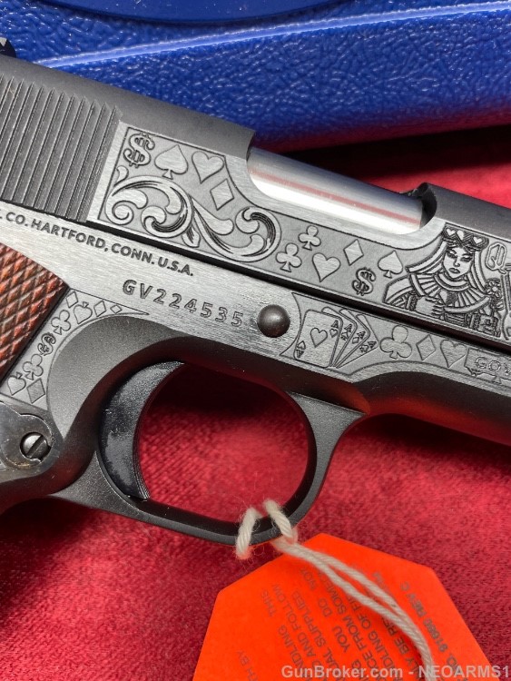 NIB Colt 1911 Government 45 acp . Stunning (Gambler) Engraved!-img-12