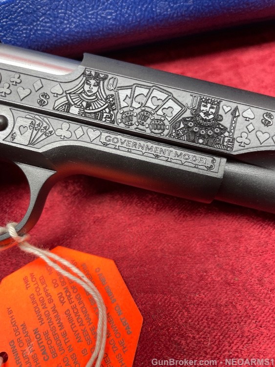 NIB Colt 1911 Government 45 acp . Stunning (Gambler) Engraved!-img-13