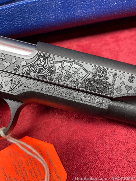 NIB Colt 1911 Government 45 acp . Stunning (Gambler) Engraved!-img-14