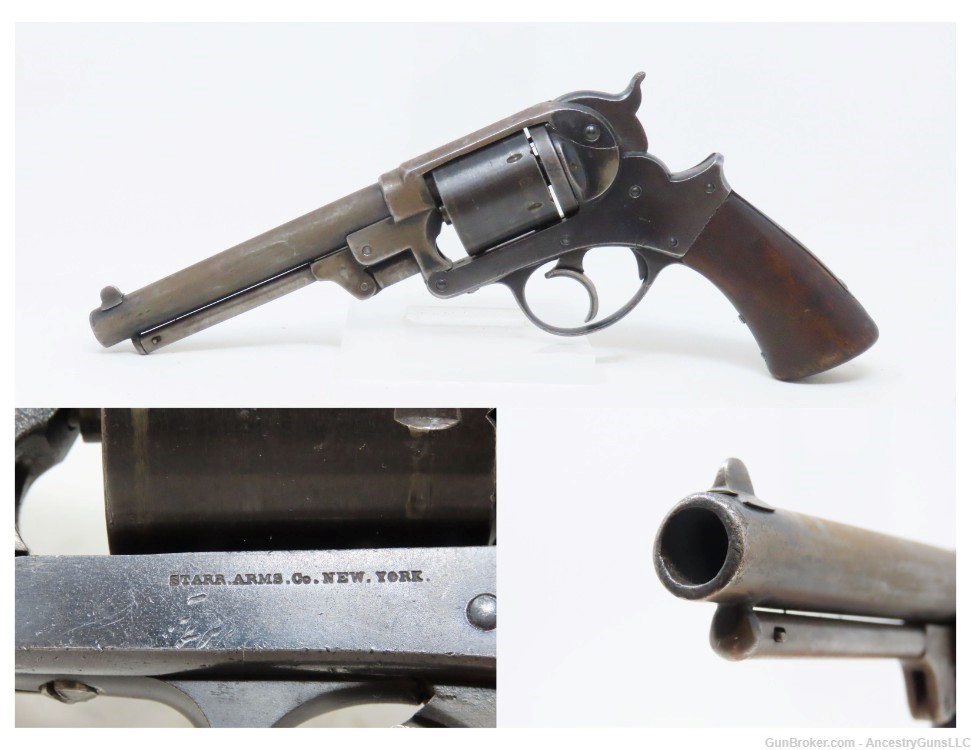 CIVIL WAR Era Antique STARR ARMS M1858 “ARMY” .44 CF Conversion Revolver   -img-0