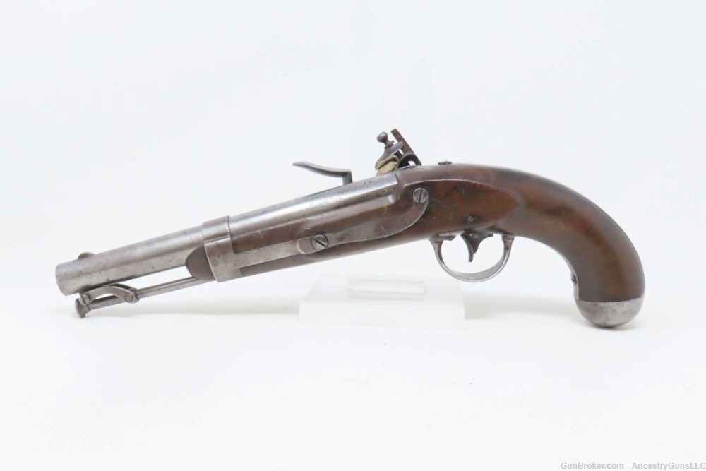 1837 Antique ASA WATERS U.S. M1836 .54 Military DRAGOON FLINTLOCK Pistol   -img-16