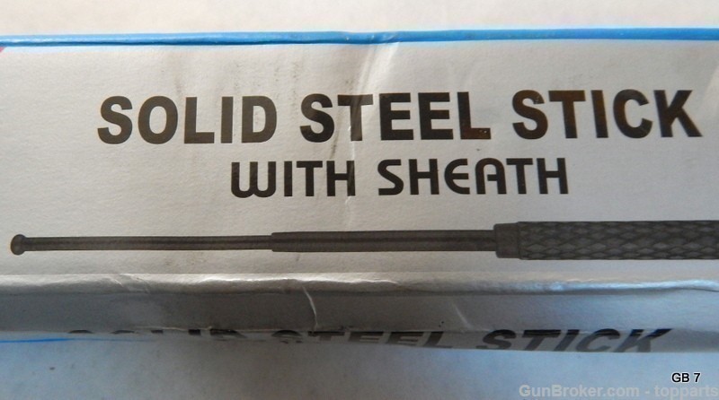 Black Solid Steel Comfort Grip Baton w/ Sheath 21" OAL NS-21FBS-img-2