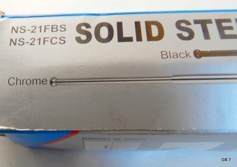 Black Solid Steel Comfort Grip Baton w/ Sheath 21" OAL NS-21FBS-img-3