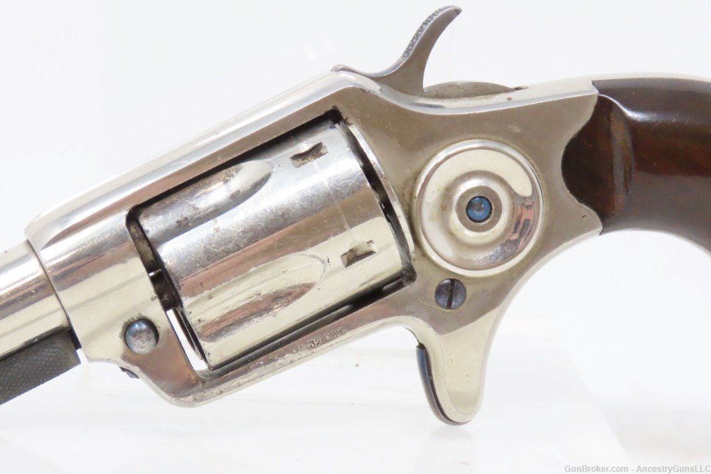1874 Antique Nickel COLT NEW LINE .32 Caliber Rimfire SPUR TRIGGER Revolver-img-3