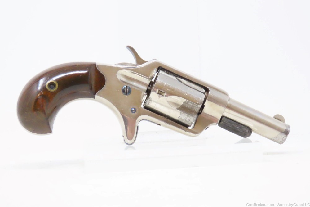 1874 Antique Nickel COLT NEW LINE .32 Caliber Rimfire SPUR TRIGGER Revolver-img-13