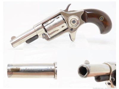 1874 Antique Nickel COLT NEW LINE .32 Caliber Rimfire SPUR TRIGGER Revolver