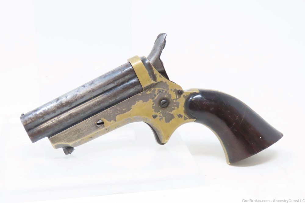 CIVIL WAR Era/WILD WEST Antique C. SHARPS .22 Cal. Rimfire PEPPERBOX Pistol-img-1