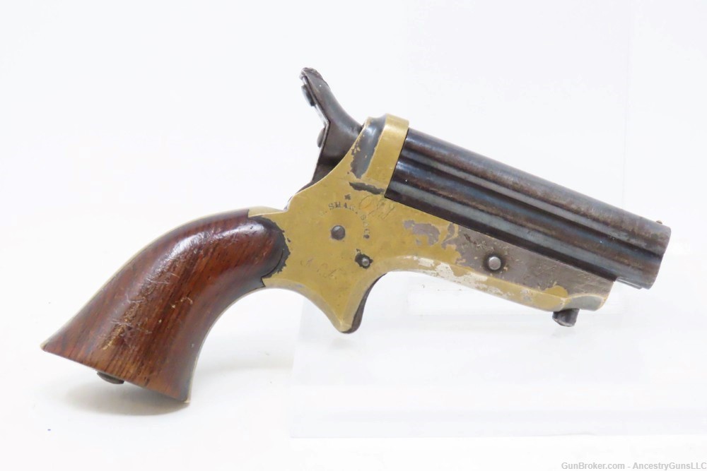 CIVIL WAR Era/WILD WEST Antique C. SHARPS .22 Cal. Rimfire PEPPERBOX Pistol-img-13