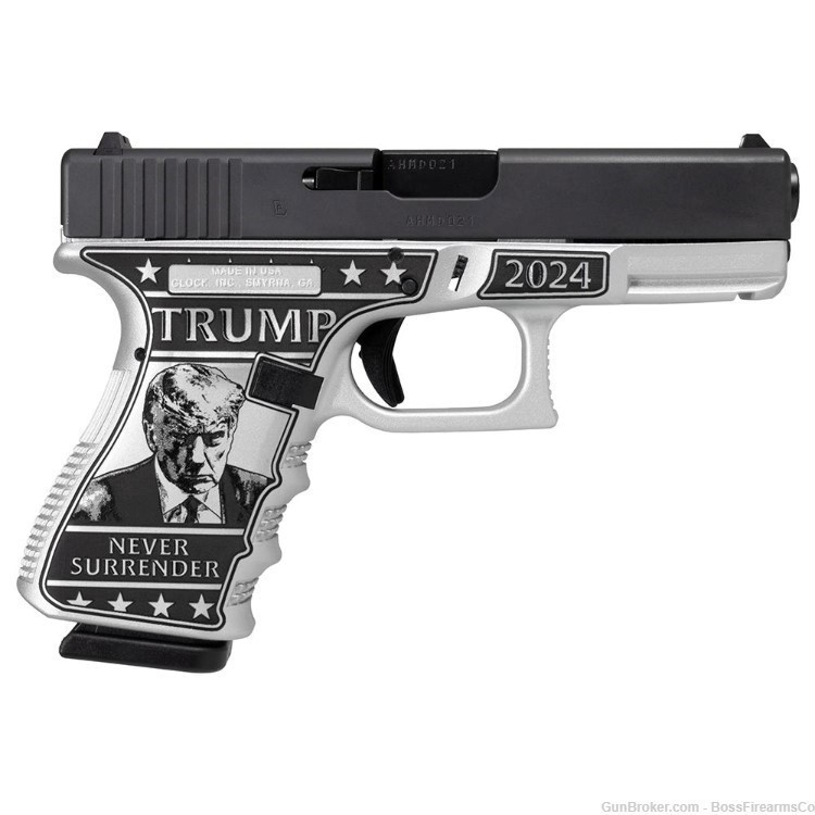 Austrian Glock 19 "Trump 2024 Mug Shot" Gen 3 9mm Luger Pistol 4.02" 15rd-img-1
