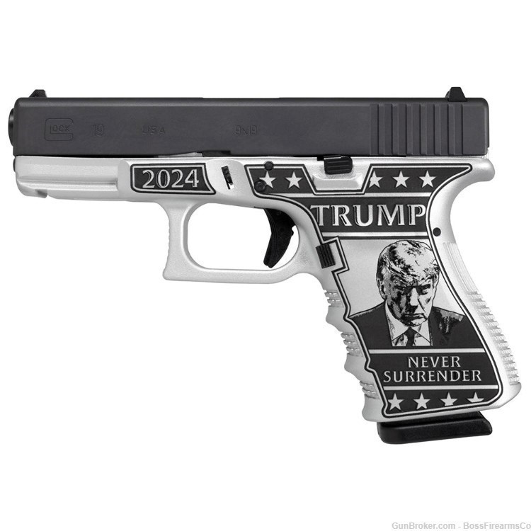Austrian Glock 19 "Trump 2024 Mug Shot" Gen 3 9mm Luger Pistol 4.02" 15rd-img-0