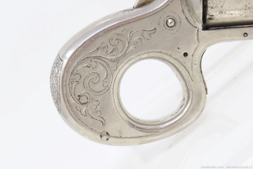 Scarce ENGRAVED Antique JAMES REID “My Friend” .22 Revolver KNUCKLE DUSTER -img-11