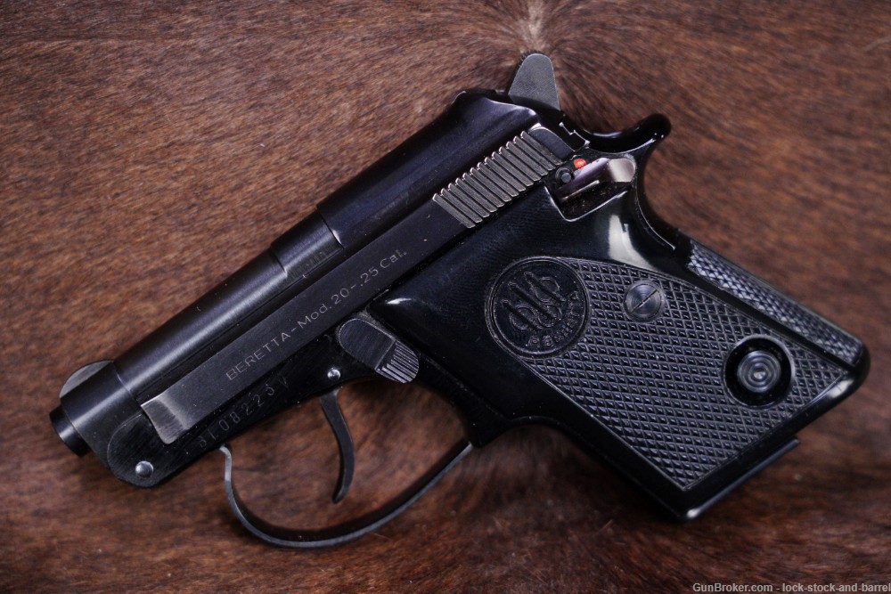Beretta Model 20 .25 ACP Tip Up 2.5” Semi Automatic Pocket Pistol -img-3