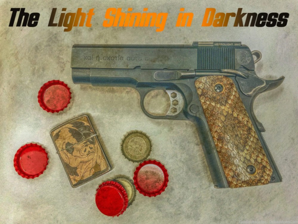 NEW "The Light Shining in Darkness" 1-of-25 Compact 1911 45 ACP Rare Pistol-img-0