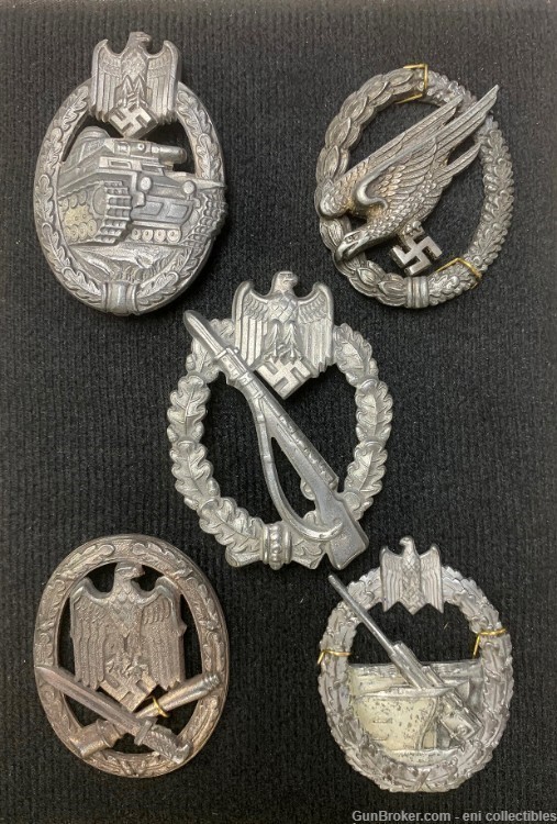 WWII Assault German Badge Collection housed in a deluxe shadow box-img-1