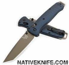 Benchmade Bailout AXIS Lock Knife Crater Blue Aluminum Handle 537FE-02 -img-1