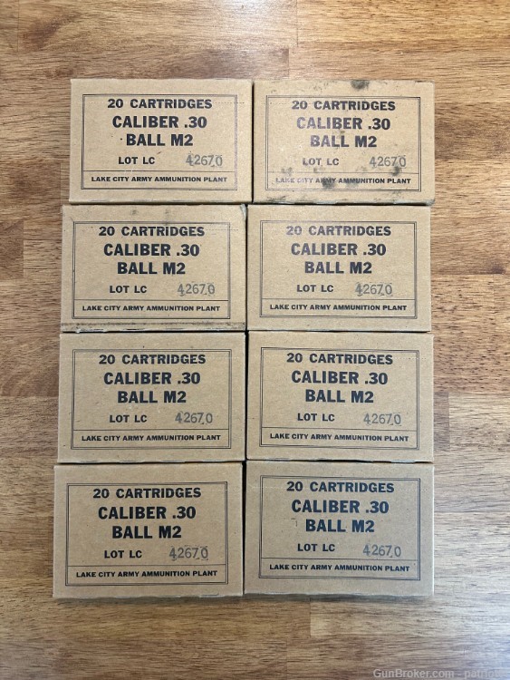 NIB 160 rounds Lake City M2 ball ammunition 1969 for M1 Garand-img-0
