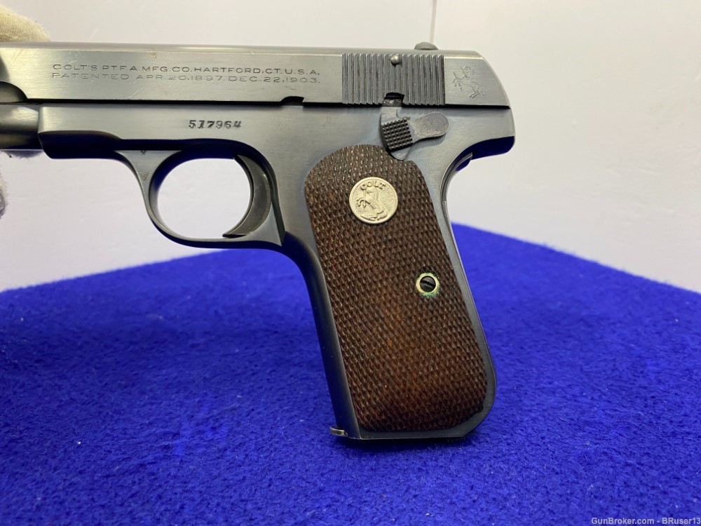 1935 Colt 1903 .32 ACP Blue 3 3/4" *CLASSIC POCKET HAMMERLESS TYPE IV*-img-34