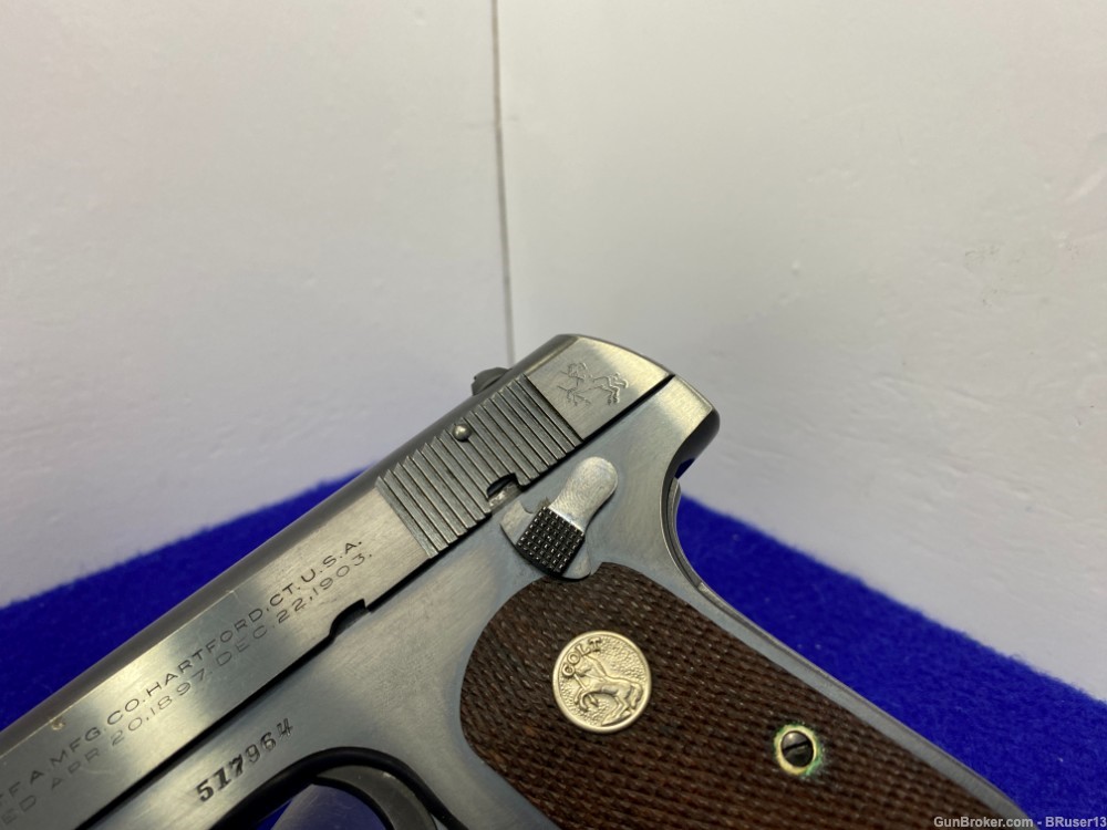 1935 Colt 1903 .32 ACP Blue 3 3/4" *CLASSIC POCKET HAMMERLESS TYPE IV*-img-7