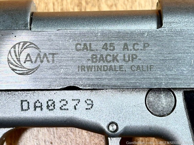 AMT BACKUP 45acp, TWO MAGS, EARLY SERIAL NUMBER-img-11