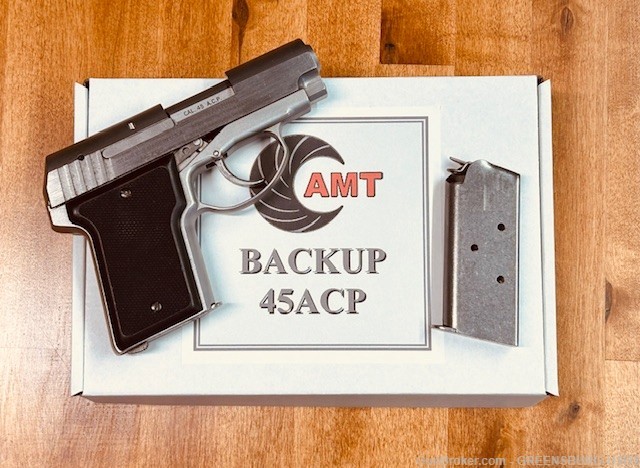 AMT BACKUP 45acp, TWO MAGS, EARLY SERIAL NUMBER-img-0
