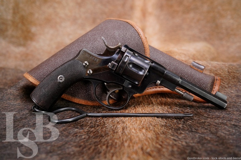Brevet 1887 Nagant 7.5mm 4.5” DA/SA Belgian Made Revolver 1880s Antique-img-0