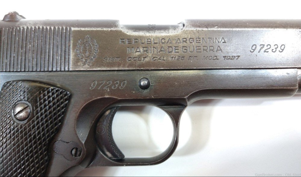Sistema Colt Model 1927 Argentinian NAVY Made .45ACP C&R-img-12
