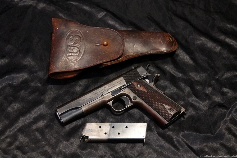 1918 WWI Colt 1911 Army Pistol Rig 45 ACP *All Original*-img-0