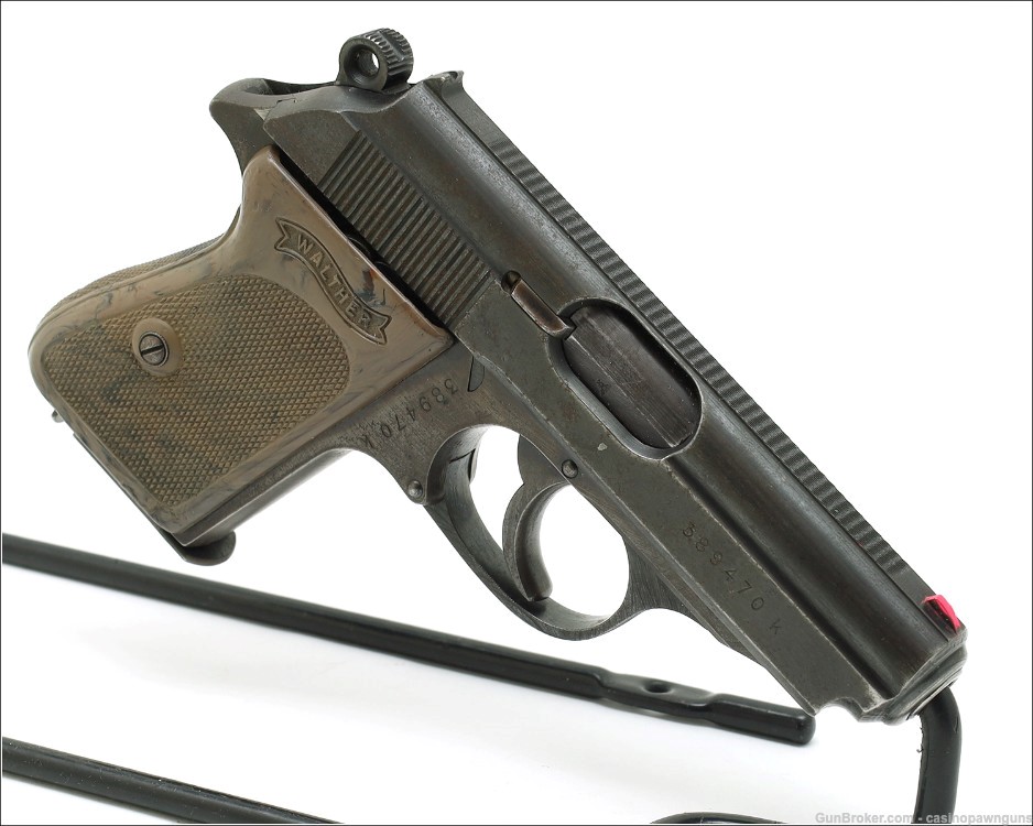 RARE - WWII WALTHER PPK PISTOL - K SUFFIX 1942 PRODUCTION - 7.65mm --img-2