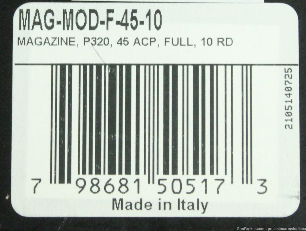 SIG SAUER P320/P250 45 ACP 10 ROUND MAGAZINE-img-1