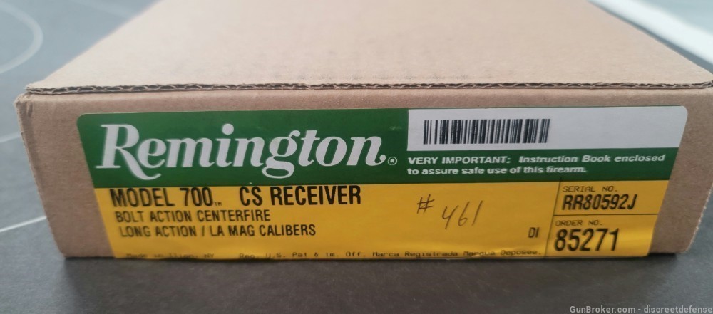 Remington model 700 reciever long action / la magnum #85271 no bolt-img-2