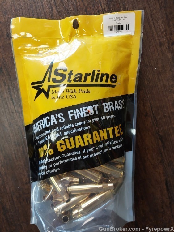 .260 Rem Brass Starline 100 count , more available !-img-1
