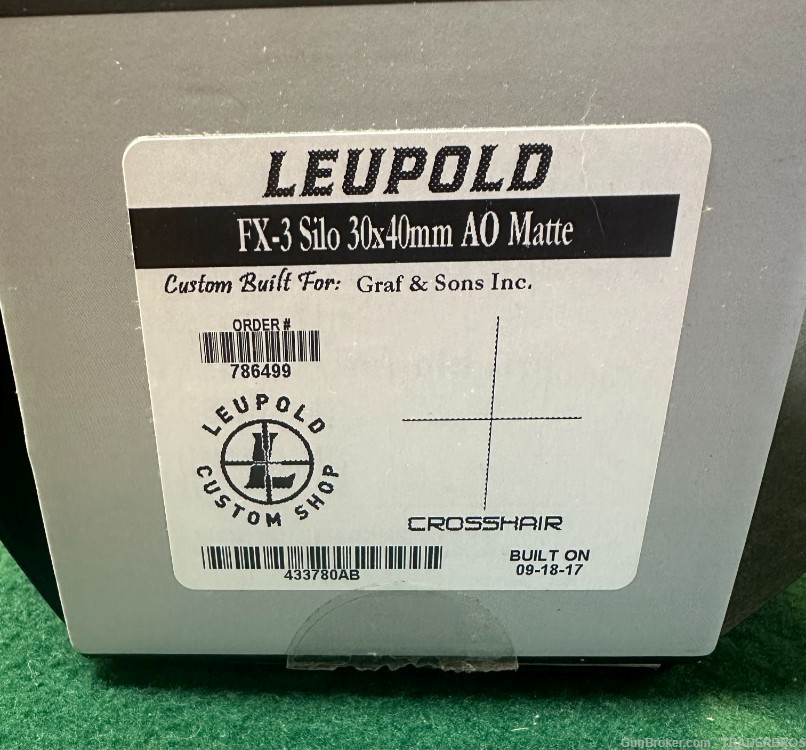 Leupold FX-3 Silo 30x40mm A0 Matte Custom Built for Graf & Sons Inc.-img-0