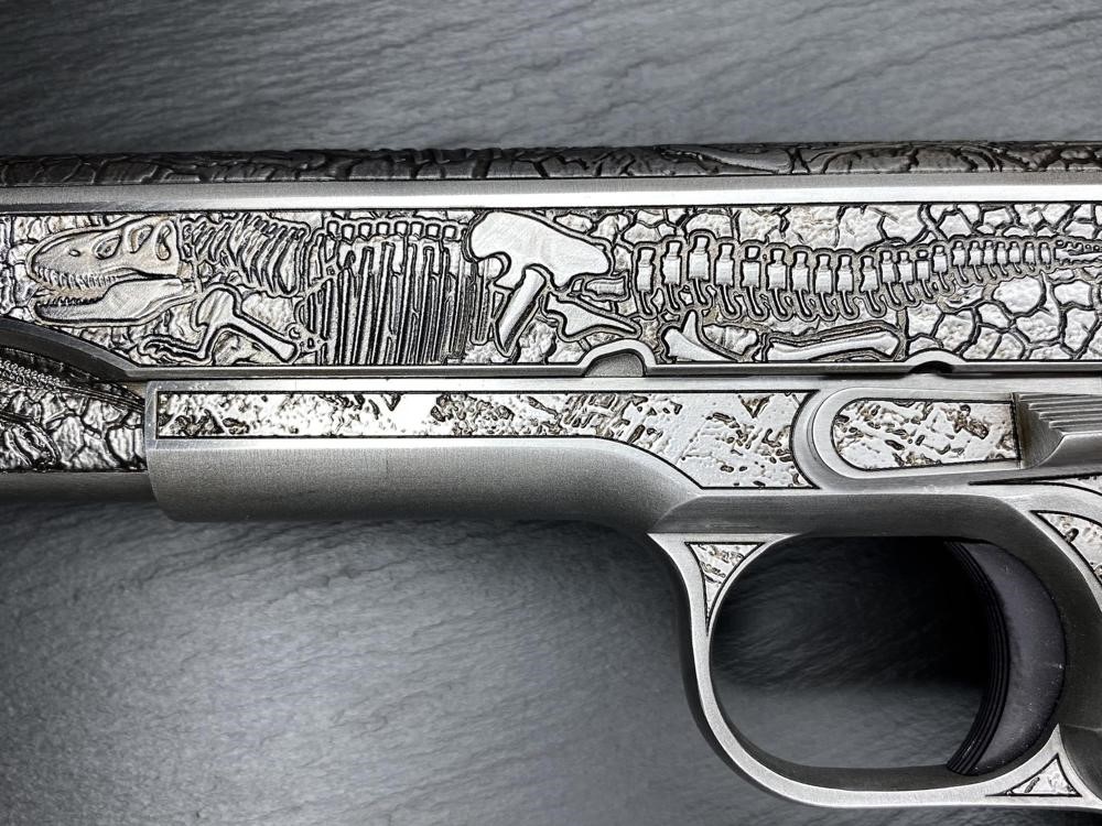 Colt 1911 Custom Dinosaur-Meteorite Engraved by Altamont .45 ACP-img-4