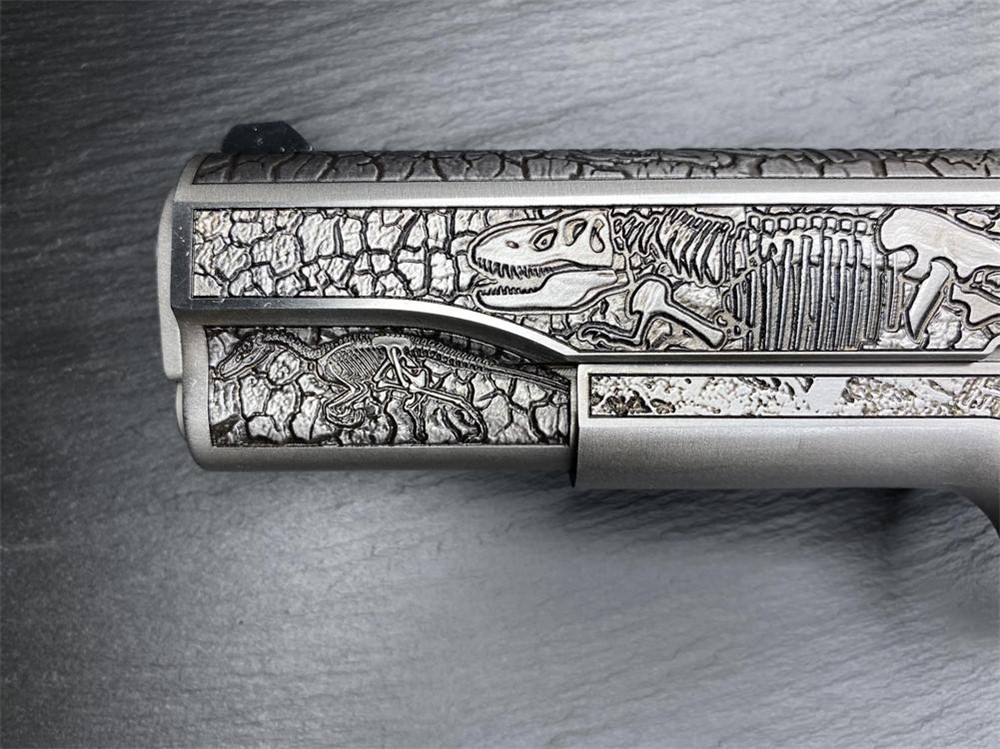 Colt 1911 Custom Dinosaur-Meteorite Engraved by Altamont .45 ACP-img-3