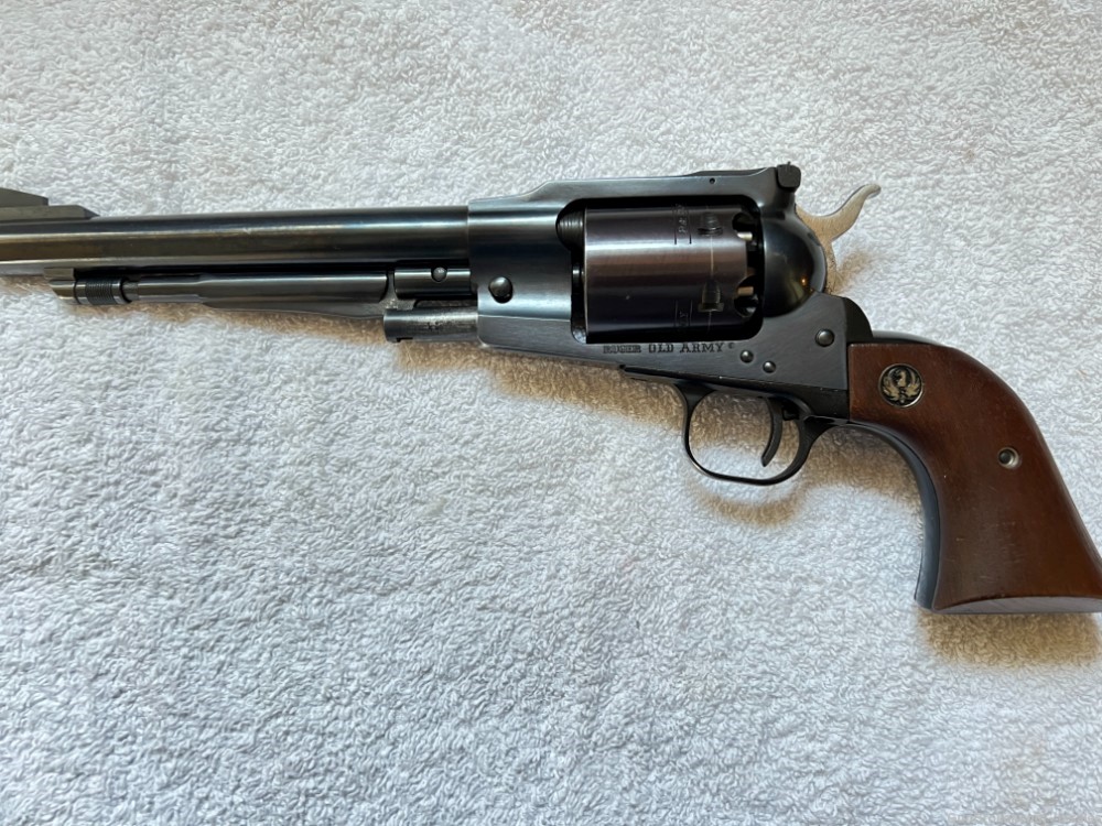Excellent Ruger Old Army Model Blued Percussion Revolver 7.5" Barrel 1975-img-2