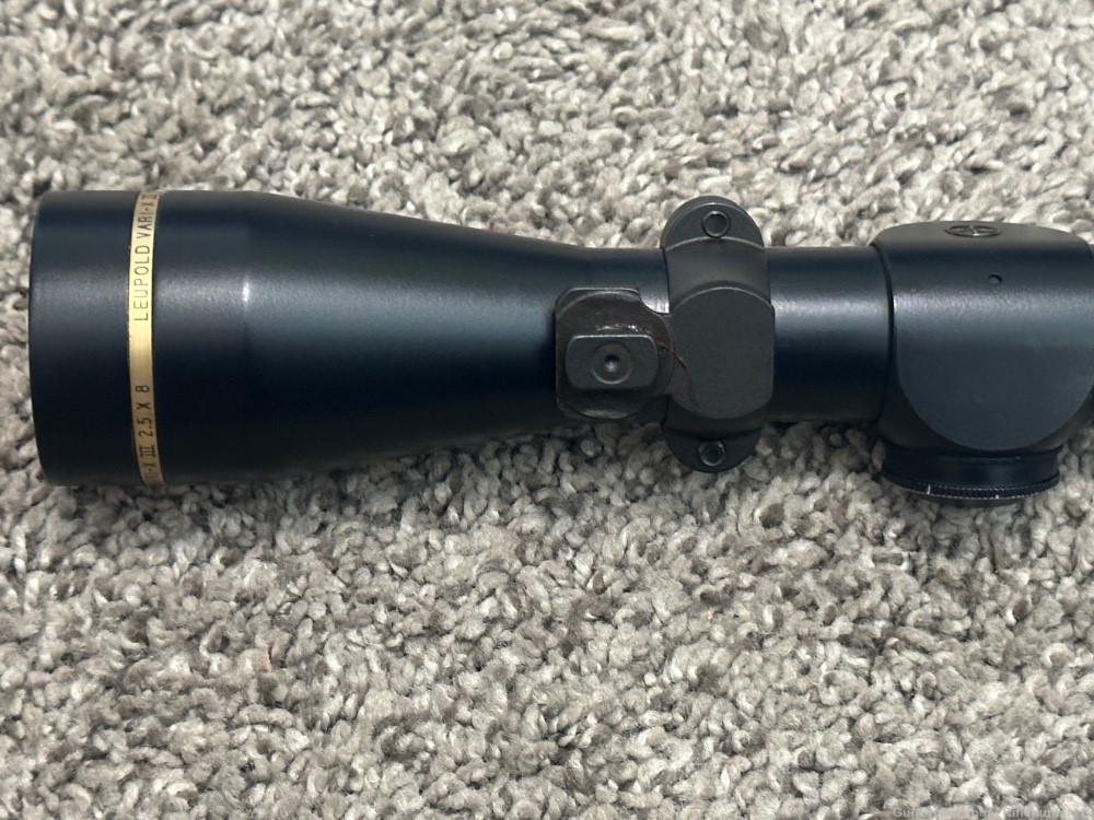 Leupold Vari-X III 2.5-8 riflescope. Semi gloss 1” tube duplex 1/4” click -img-4