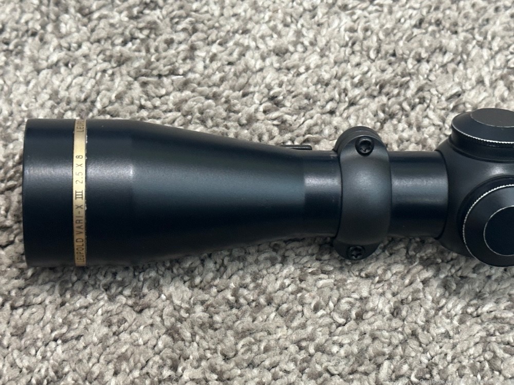 Leupold Vari-X III 2.5-8 riflescope. Semi gloss 1” tube duplex 1/4” click -img-6
