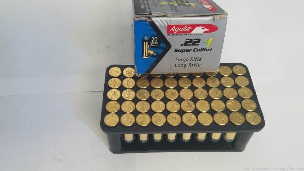Aguila Super Colibri Subsonic Low Power 22RF 22 RImfire 50 Rounds-img-0