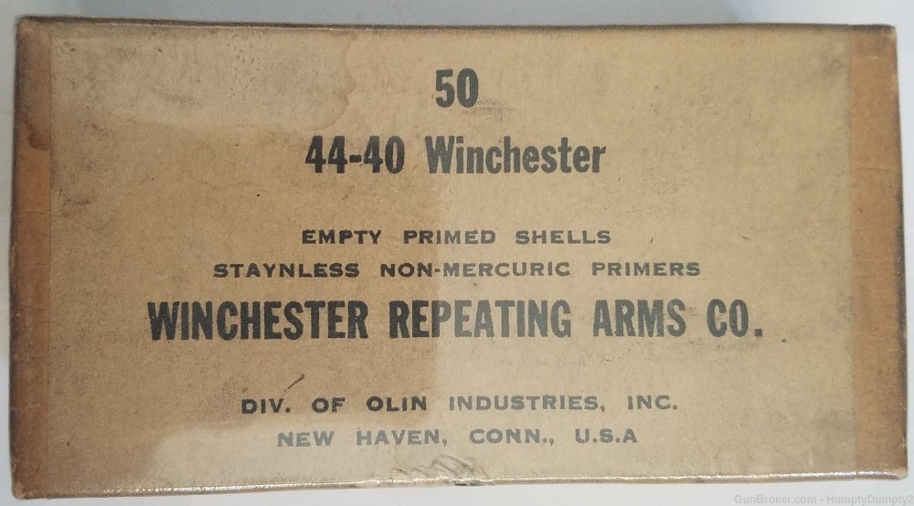 Sealed Vintage Winchester 44-40 Empty Primed Shells 44 WCF Brass-img-0
