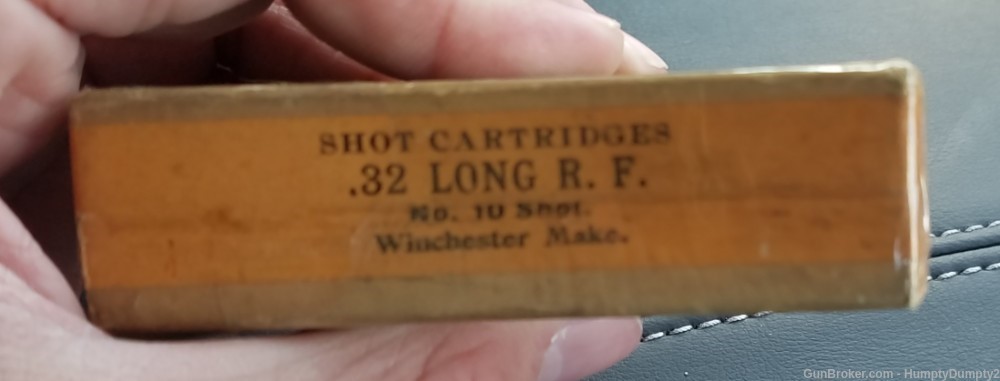 Rare Winchester 32RF 32 Rimfire Long ShotShell No. 10 Shot 50 Rounds Sealed-img-1