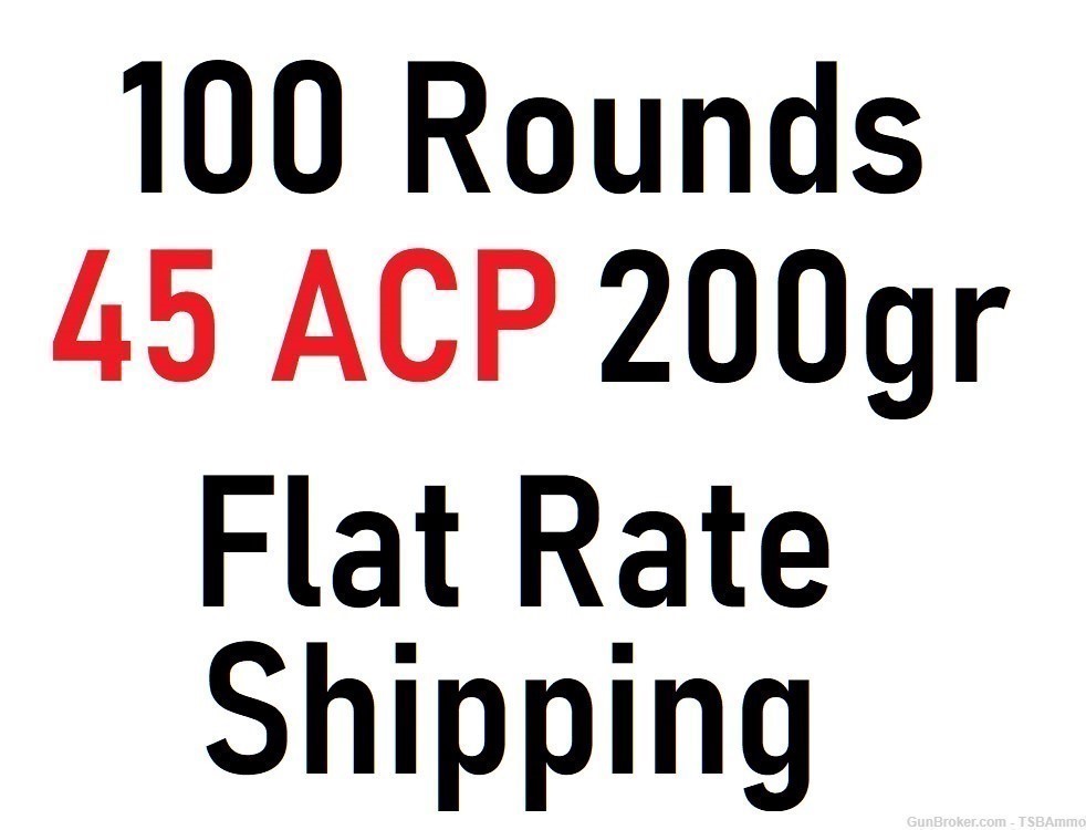 45 ACP AUTO 100 rounds-img-1