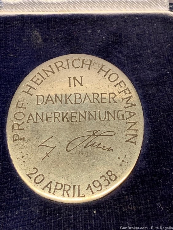 Adolf H!tler Presentation Award to Heinrich Hoffmann German WWII Himmler SS-img-2